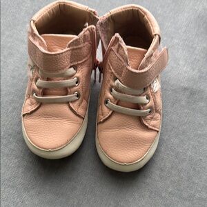 Pink little kids Shoes with Velcro Straps